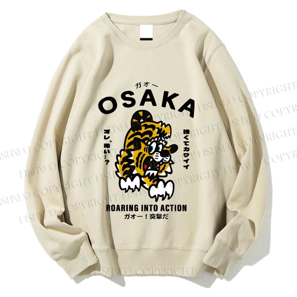 Unisex Osaka Tiger Printed Sweatshirt
