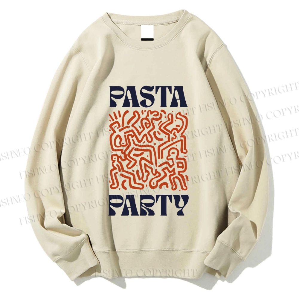 Unisex Pasta Party Printed Sweatshirt