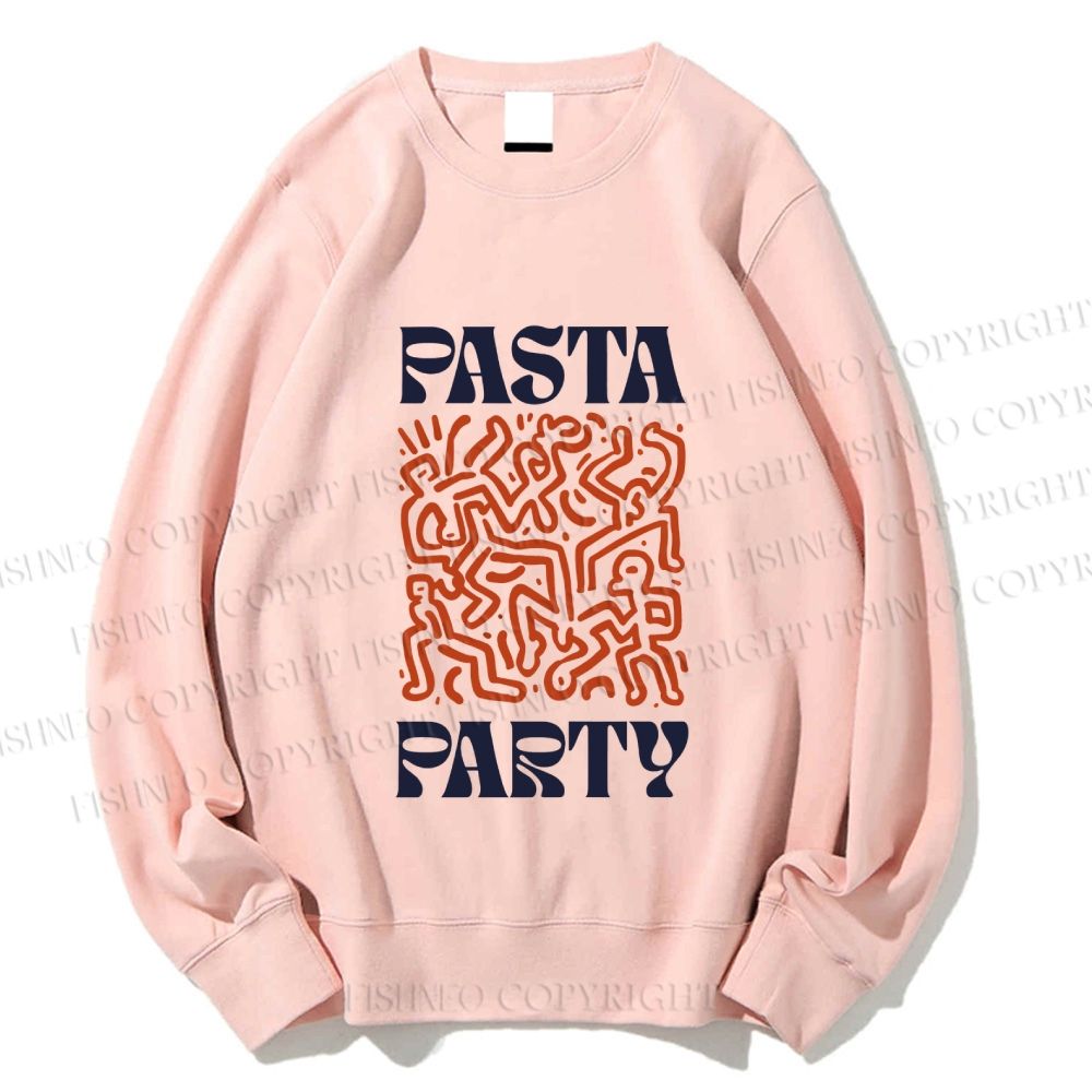 Unisex Pasta Party Printed Sweatshirt