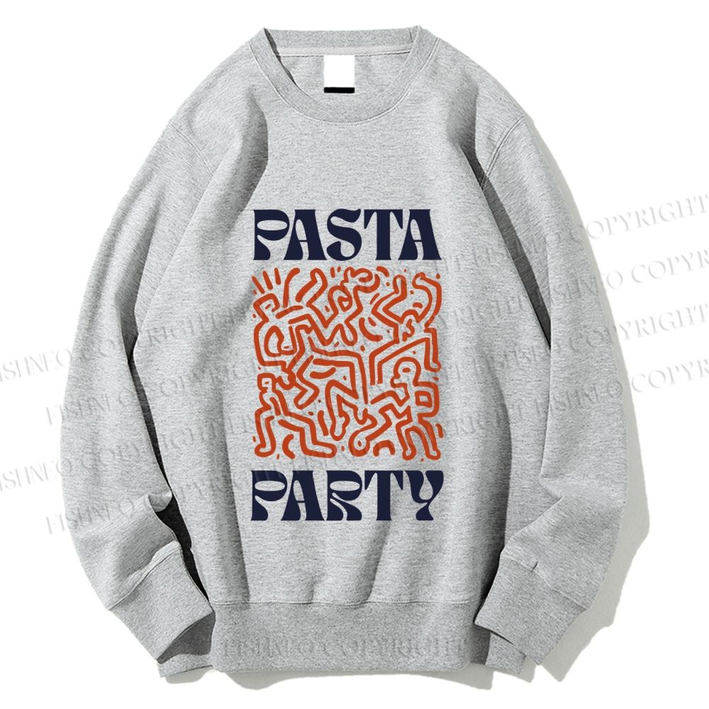 Unisex Pasta Party Printed Sweatshirt