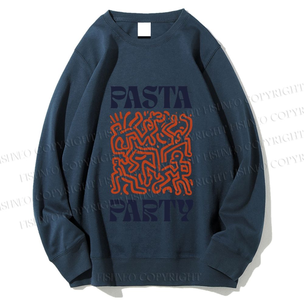 Unisex Pasta Party Printed Sweatshirt