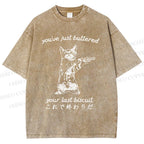 Unisex You've Just Buttered Your Last Biscuit Printed Washed Tee