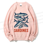 Unisex Vintage Sardines Printed Sweatshirt