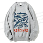 Unisex Vintage Sardines Printed Sweatshirt