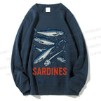 Unisex Vintage Sardines Printed Sweatshirt
