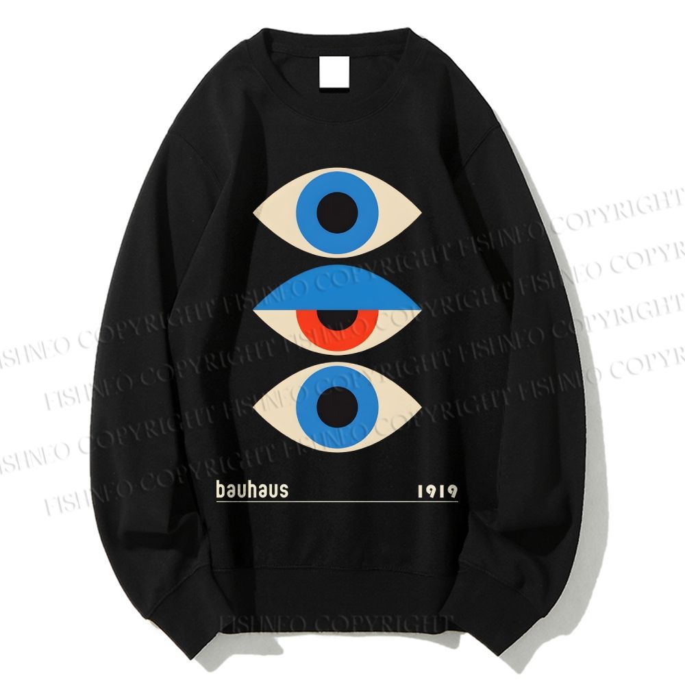 Unisex Bauhaus Art Geometric Eye Printed Sweatshirt