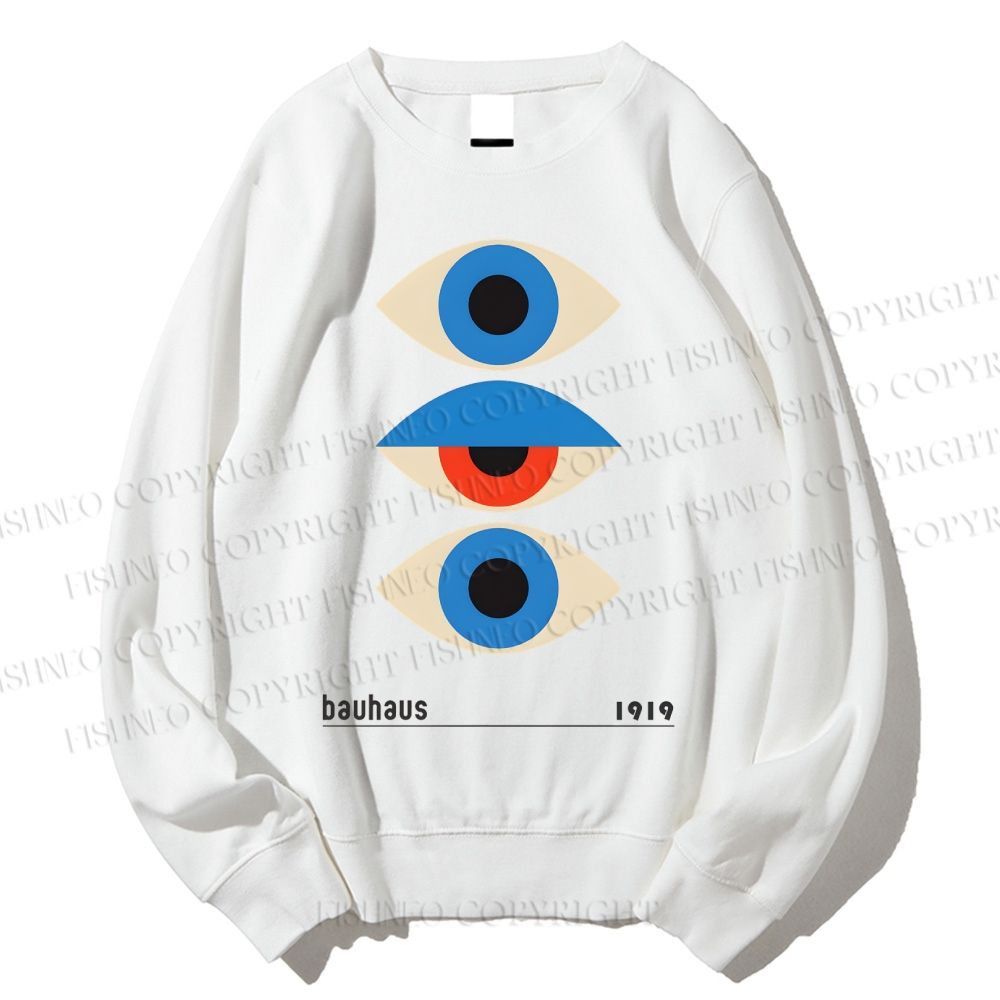 Unisex Bauhaus Art Geometric Eye Printed Sweatshirt