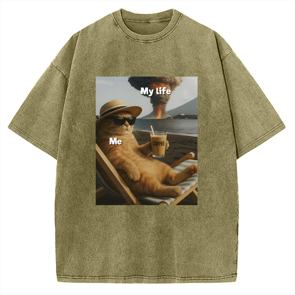 Funny Cat Pictures Vintage Washed T-shirt