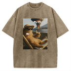 Funny Cat Pictures Vintage Washed T-shirt