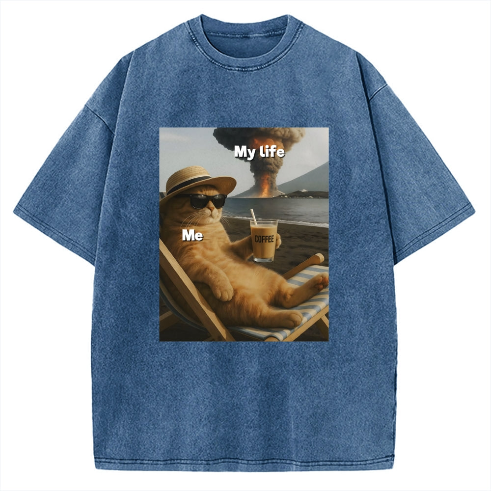 Funny Cat Pictures Vintage Washed T-shirt