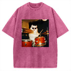 Funny Cat Meme Vintage Washed T-shirt