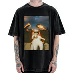 Funny Cat Meme Vintage Washed T-shirt