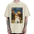 Funny Cat Meme Vintage Washed T-shirt
