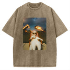 Funny Cat Meme Vintage Washed T-shirt