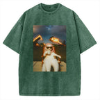 Funny Cat Meme Vintage Washed T-shirt