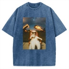 Funny Cat Meme Vintage Washed T-shirt