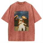 Funny Cat Meme Vintage Washed T-shirt