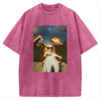 Funny Cat Meme Vintage Washed T-shirt