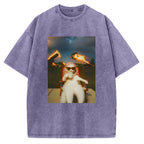 Funny Cat Meme Vintage Washed T-shirt