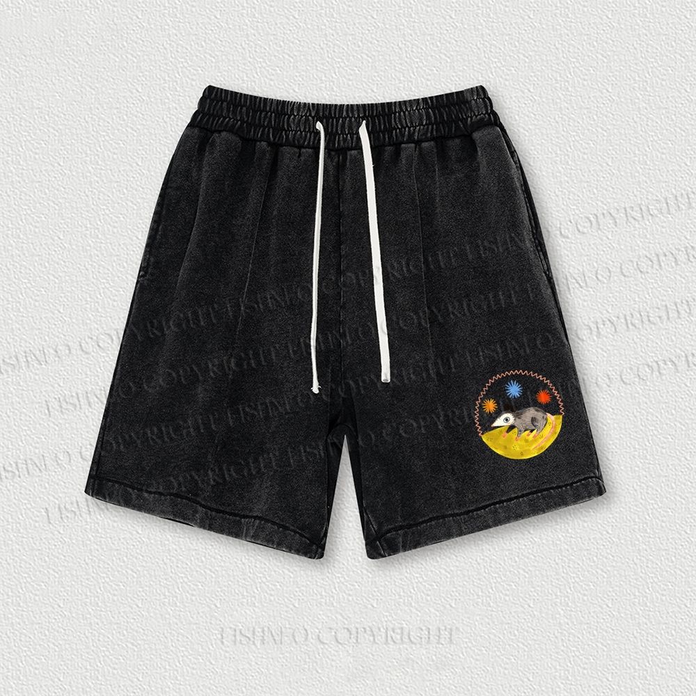 Cute Opossum Washed Vintage Shorts