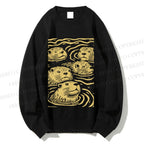 Unisex Woodcut Otter Printed Sweatshirt