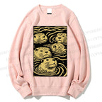 Unisex Woodcut Otter Printed Sweatshirt