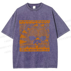 Unisex Garfield Cat Care About Weather Printed Washed Tee