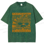 Unisex Garfield Cat Care About Weather Printed Washed Tee