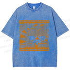 Unisex Garfield Cat Care About Weather Printed Washed Tee