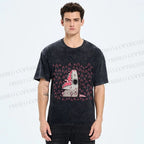 Unisex Cartoon Opossum Screaming Printed Washed Tee