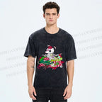 Unisex Opossum in Mess Printed Washed Tee