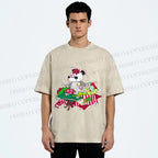 Unisex Opossum in Mess Printed Washed Tee