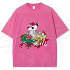 Unisex Opossum in Mess Printed Washed Tee