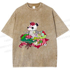 Unisex Opossum in Mess Printed Washed Tee