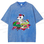 Unisex Opossum in Mess Printed Washed Tee