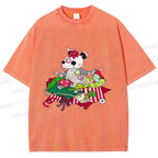 Unisex Opossum in Mess Printed Washed Tee