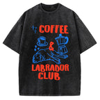 Coffee Labrador Club Vintage Washed T-shirt