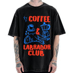 Coffee Labrador Club Vintage Washed T-shirt