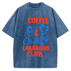 Coffee Labrador Club Vintage Washed T-shirt