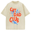 Cat Dad Club Vintage Washed T-shirt