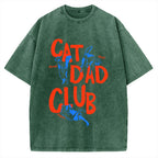 Cat Dad Club Vintage Washed T-shirt