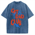 Cat Dad Club Vintage Washed T-shirt