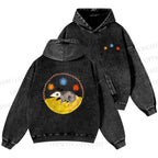 Unisex Casual Cute Opossum Printed Double-sided Washed Hoodie