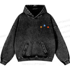 Unisex Casual Cute Opossum Printed Double-sided Washed Hoodie