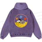 Unisex Casual Cute Opossum Printed Double-sided Washed Hoodie