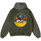 Unisex Casual Cute Opossum Printed Double-sided Washed Hoodie
