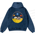 Unisex Casual Cute Opossum Printed Double-sided Washed Hoodie