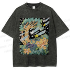 Unisex Stars in Garden Printed Washed Tee