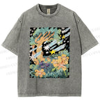 Unisex Stars in Garden Printed Washed Tee