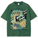 Unisex Stars in Garden Printed Washed Tee